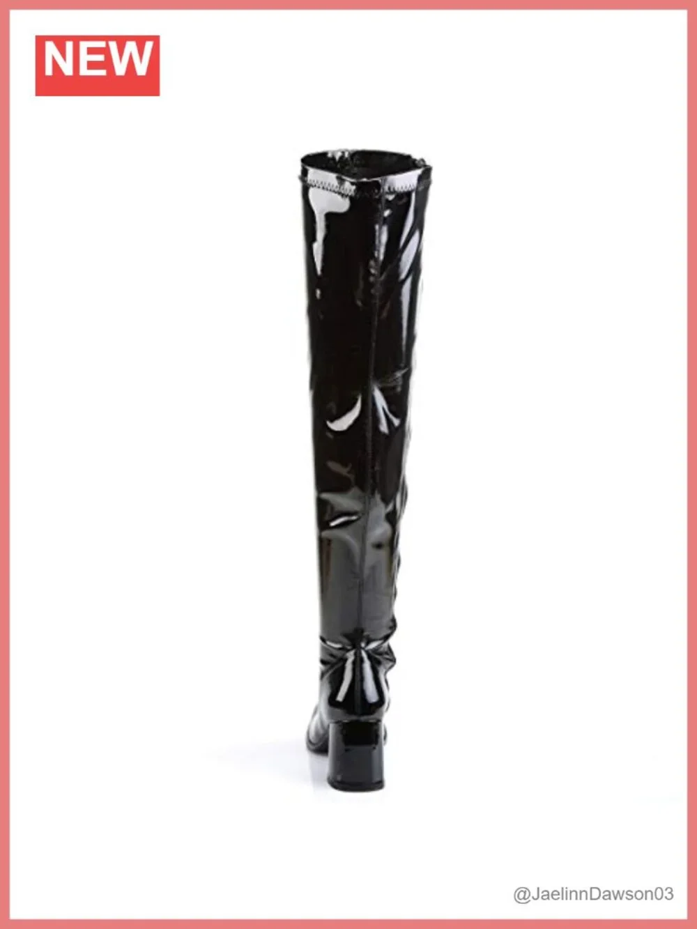 Funtasma Over-The-Knee Stretch Patent Boots 24.5 Shaft Zip